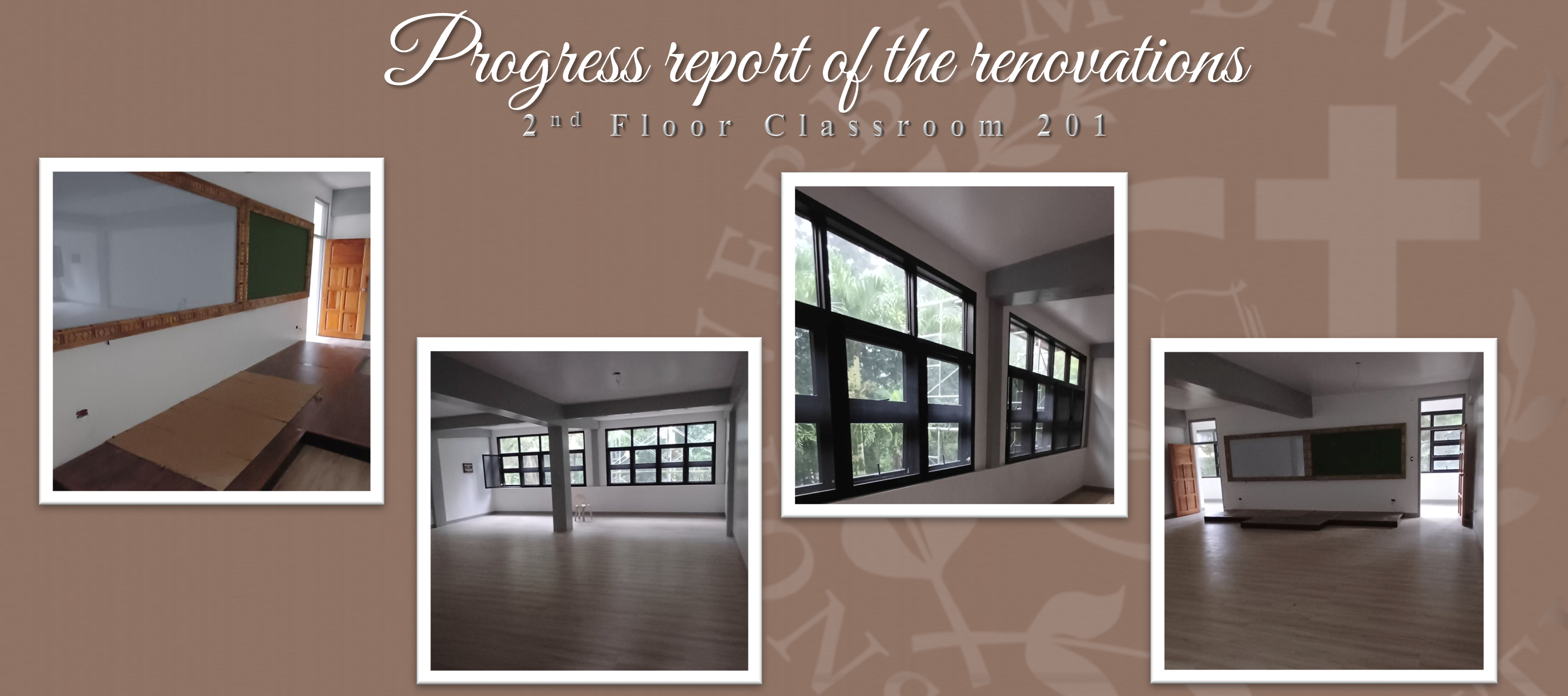 Progress report of the renovations (2nd Floor Room 201)